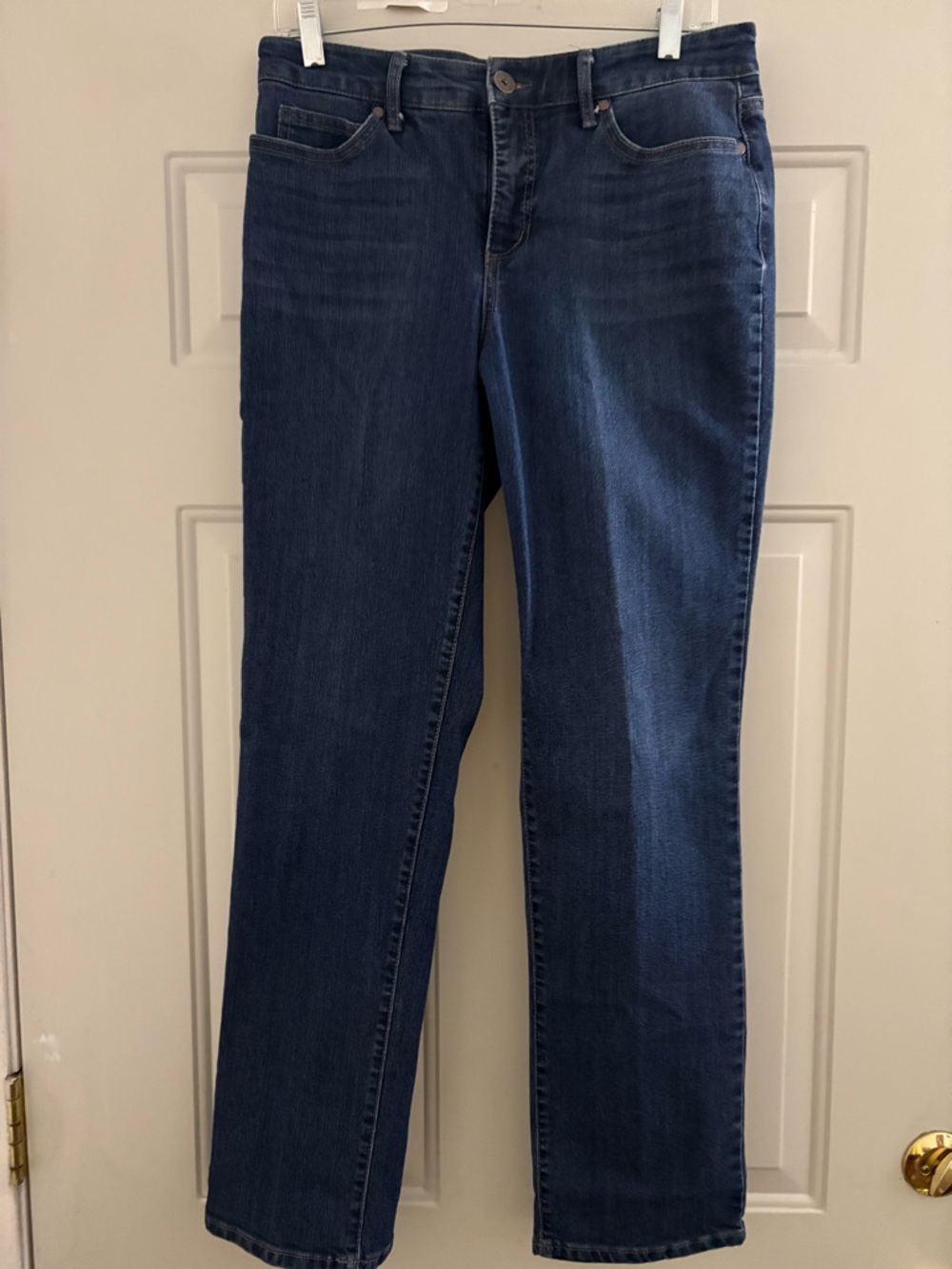 Bandolino Women's Straight-Leg Jeans in Dark Blue Wash